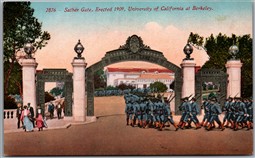 Postcard University of California at Berkeley Sather Gate Military March