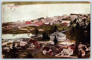 Postcard Rainier Oregon c1910 Birds Eye View Of Town Columbia River CDS Duplex