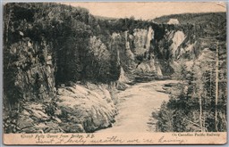 Postcard Grand Falls New Brunswick c1907 Split Ring Cancel Cranbrook Ontario