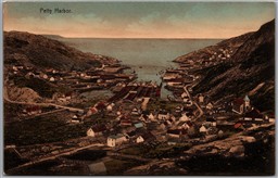 Postcard Petty Harbor Newfoundland c1910s Town View Maddox Cove by Ayre & Sons