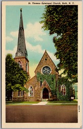 Postcard Bath New York c1948 St. Thomas Episcopal Church Steuben County