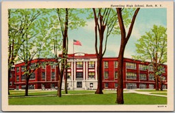 Postcard Bath New York c1950 Haverling High School Steuben County