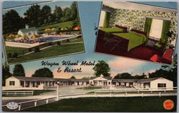 Postcard Alexandria Virginia c1955 Wagon Wheel Motel & Resort AAAMulti Views