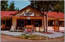 Postcard Waskesiu Lake Saskatchewan Manville's Office Store Restaurant Historic