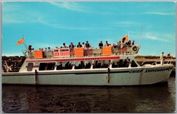 Postcard Soo Ontario Chief Shingwauk Sightseeing Cruise Boat Canadian Locks