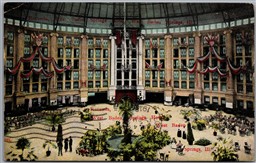 Postcard West Baden Indiana c1910 Rotunda Springs American Flags by I. Stern