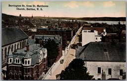 Postcard Halifax Nova Scotia c1910s Barrington St. from St. Matthews Church