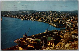 Postcard St. John's Newfoundland c1956 Scenic View from Signal Hill