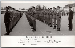 RPPC 1964 Esquimalt BC Feu de Joie Ceremony 2nd Battalion Queen's Own Rifles C