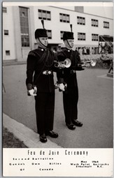 RPPC 1964 Esquimalt BC Feu de Joie Ceremony 2nd Battalion Queen's Own Rifles E