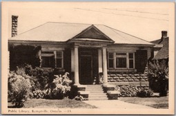 Postcard Kemptville Ontario c1940s Public Library Leeds & Grenville