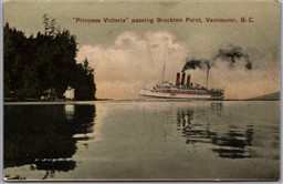 Postcard Vancouver British Columbia Princess Victoria Passing Brockton Point