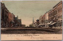 Postcard Orangeville Ontario c1907 West Broadway Street View Dufferin County