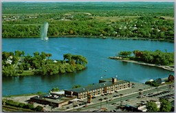 Postcard Peterborough Ontario Aerial Scenic View Holiday Inn Kawartha Lakes