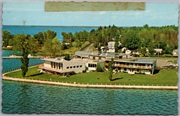 Postcard Victoria Harbour Ontario Sportsman Motor Inn Georgian Bay *as is*