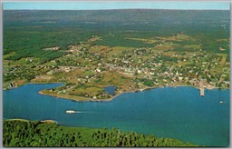 Postcard Baddeck Nova Scotia Scenic Aerial View Cape Breton
