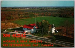 QSL Postcard Amateur Ham Radio XM 412142 Peterborough Ontario