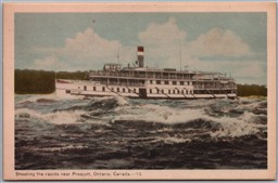 Postcard Prescott Ontario Canada Steamship Lines Steamer Rapids Prince CSL