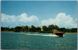 Postcard Belleair Florida Belleview Biltmore Hotel Fishing Cruiser Gremlin