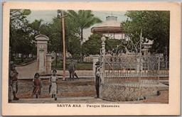 Postcard Santa Ana El Salvador c1910s Parque Men