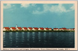 Postcard Summerside Prince Edward Island Harbour View Cabins and Cottages PECo