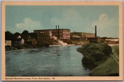 Postcard Truro Nova Scotia c1950 Stanfield Woollens Limited Salmon River PECo