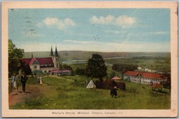 Postcard Midland Ontario Martyr's c1942 Shrine Simcoe County Slogan Cancel PECo