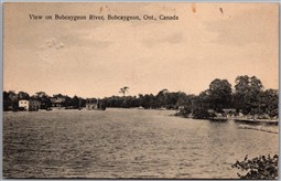 Postcard Bobcaygeon Ontario 1931 Scenic View on Bobcaygeon River Victoria County