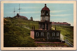 Postcard Halifax Nova Scotia Old Town Clock Built 1800 Citadel Hill PECo