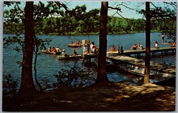 Postcard Windsor New York Swim Area South Shore Sky Lake Wyoming Conference