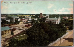 Postcard Wexiö Växjö Sweden c1910s View from the South Railway Station