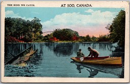Postcard Sault Ste. Marie Ontario The Kind We Catch Fishing Exaggeration
