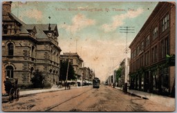 Postcard St. Thomas Ontario 1906 Talbot Street Looking East to Valetta ONT as is