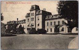 Postcard Guelph Ontario OAC Main Building Ontario Agricultural College by Rumsey