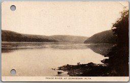 Postcard RPPC Dunvegan Alberta Peace River Scenic View