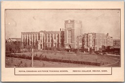 Postcard Regina Saskatchewan Royal Canadian Air Force Training School College