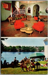 Postcard Kauneonga Lake New York The Kenmore Hotel Dual View Sullivan County