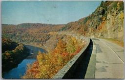 Postcard Greetings from Deposit New York Scenic View Mountain Vistas Route 97