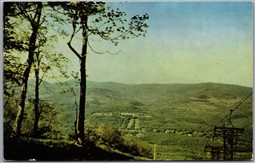 Postcard Catskill Mountains New York Belleayre Mountain Ski Center Chair Lift