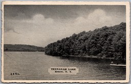 Postcard Roscoe New York c1945 Tennanah Lake Scenic View Sullivan County