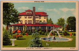 Postcard Roscoe New York Antrim Lodge Sullivan County Frank E. Keener Prop.