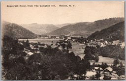 Postcard Roscoe New York Beaverkill River from The Campbell Inn Sullivan County
