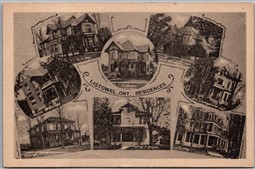 Postcard Listowel Ontario Residences Hay Windsor Domm McDonald Fritz Brook ..