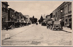 Postcard Listowel Ontario c1920s Wallace Street Old Cars Perth County