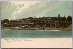 Postcard Cleveland Ohio c1905 Euclid Beach Restaurant and Bath House Rotograph