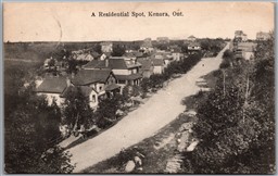 Postcard Kenora Ontario c1907 A Residential Spot Houses RPO Cancel