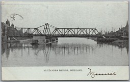 Postcard Welland Ontario c1906 Alexandra Bridge