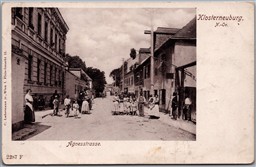 Postcard Klosterneuburg Lower Austria Tulln c1900s Agnesstrasse Street Scene