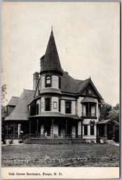 Postcard Fargo North Dakota c1910s Oak Grove Seminary Cass County