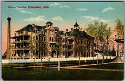 Postcard Edmonton Alberta c1910s General Hospital by Stedman Bros